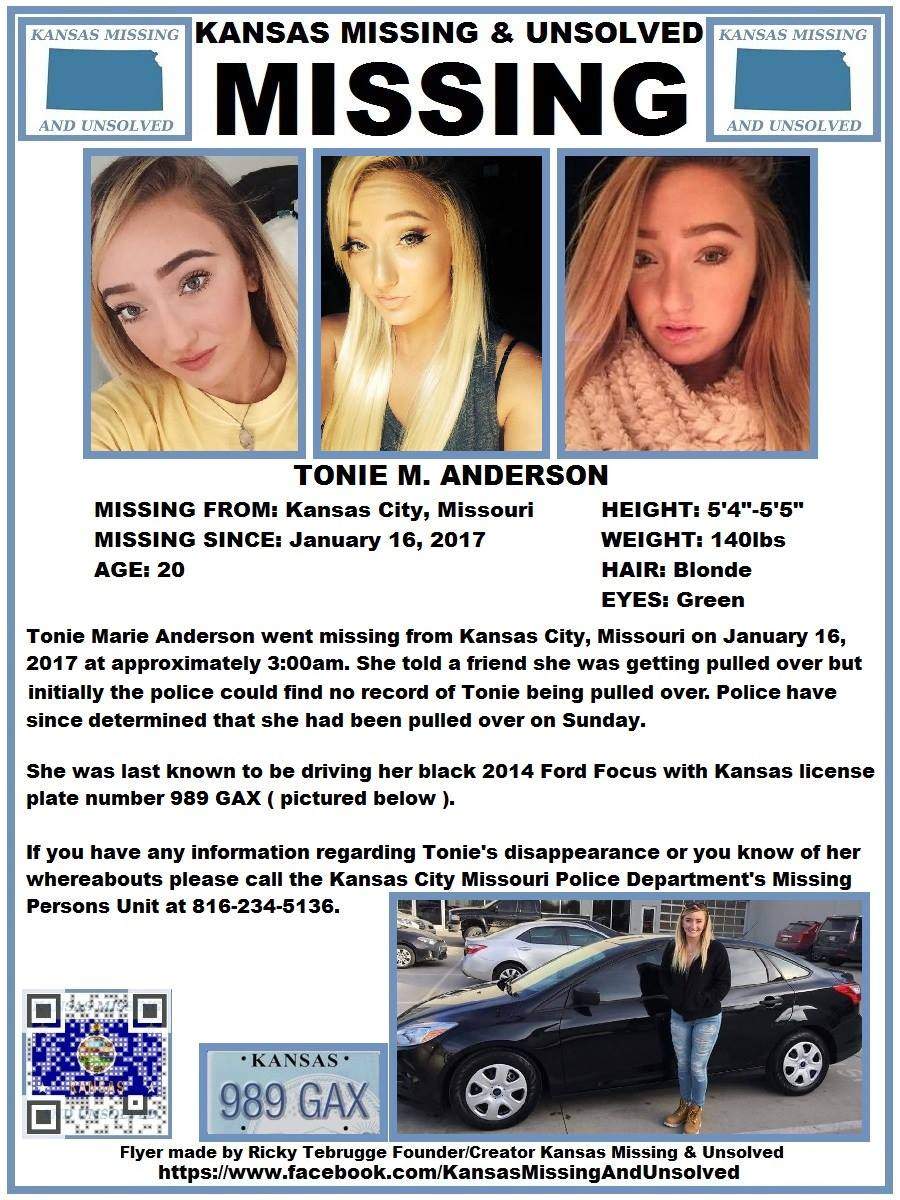 Toni Anderson missing